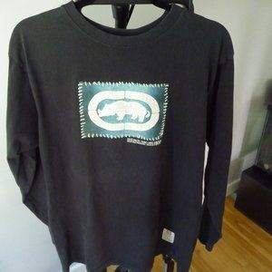 ECKO MENS PREOWNED  VINTAGE 2000s OVERSIZED BLACK COTTON LONG SLEEVE SIZ…